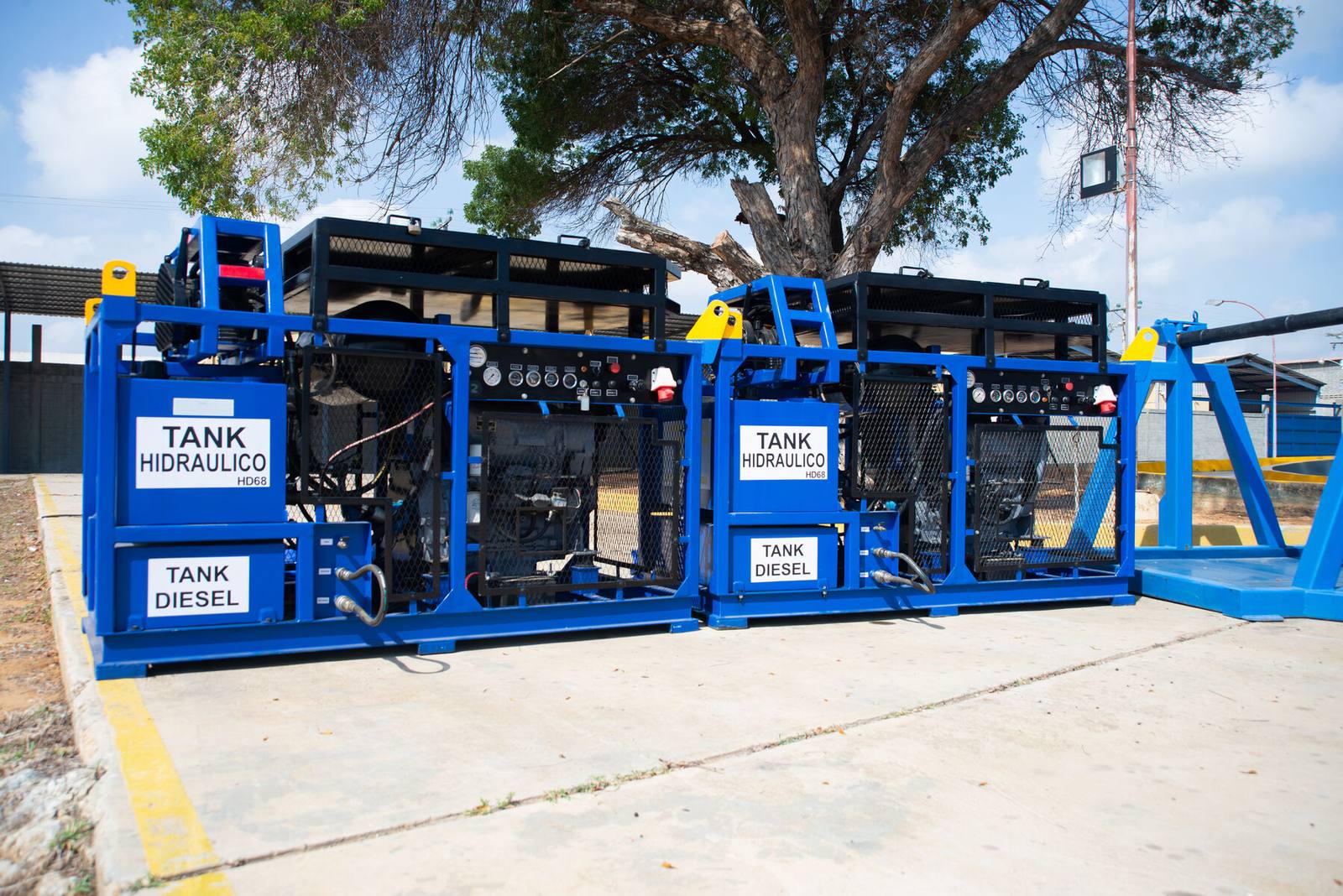 PetroBES hydraulic power units in the yard