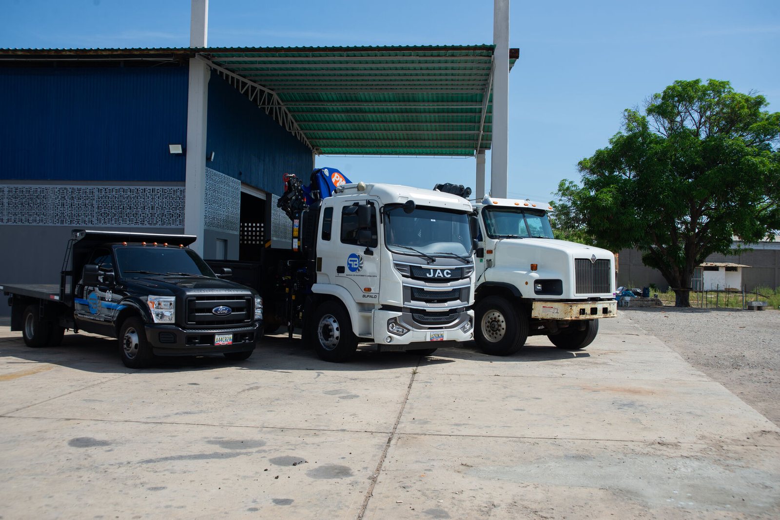 PetroBES truck fleet at the operations base