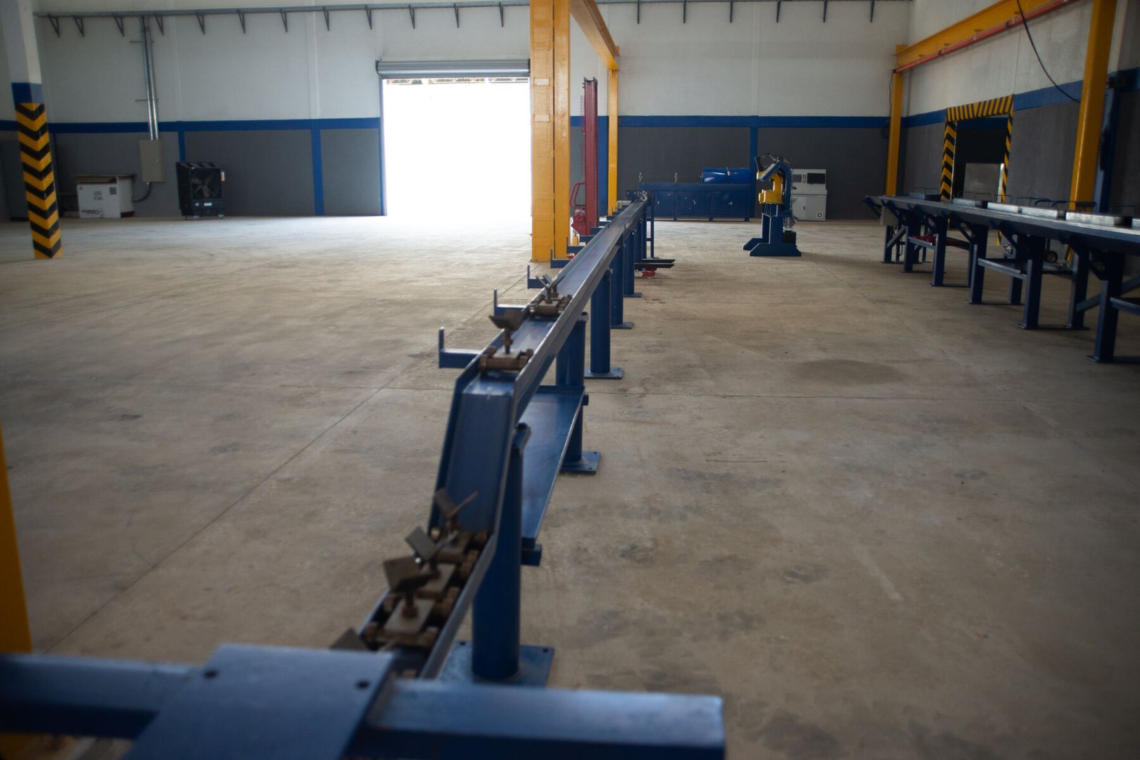 Tubing rack in the PetroBES repair facility