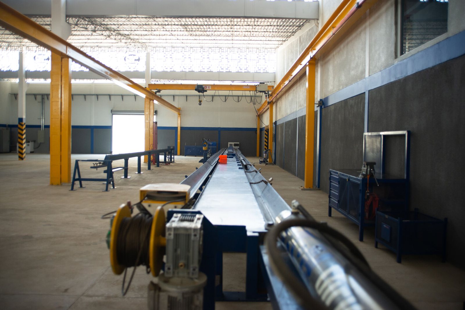 Workbench in the PetroBES repair facility with a component under repair