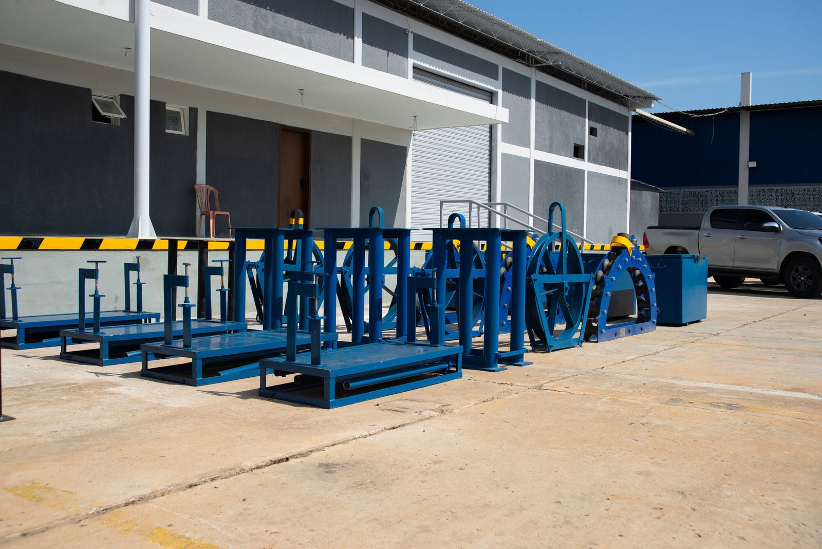 PetroBES equipment lined up in the Service Center yard